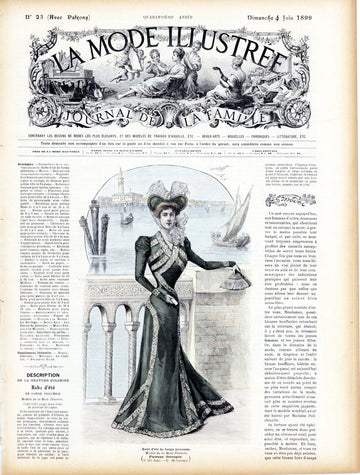 La Mode Illustree # 23, June 1899 French Fashion Magazine