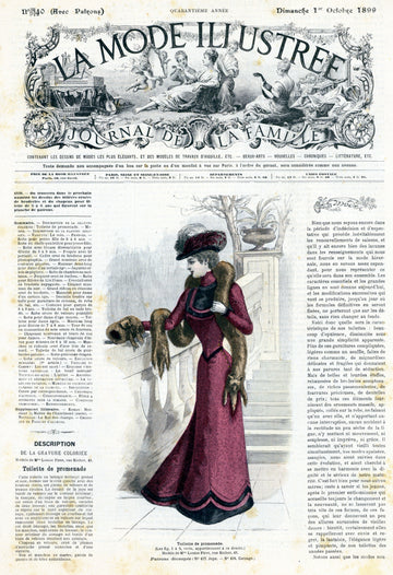 La Mode Illustree # 40, October 1899 French Fashion Magazine