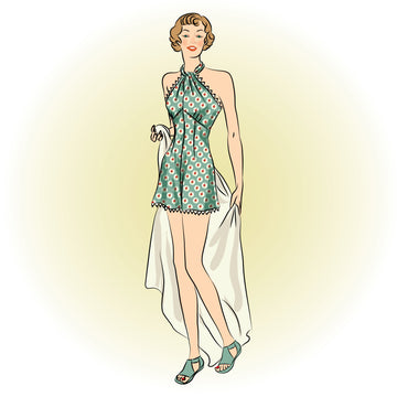 # 8769 - Bathing/Play Suit & Cover-Up Dress - Full Sized Print