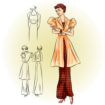 # 1160 - Evening Gown With Coat - PDF Download