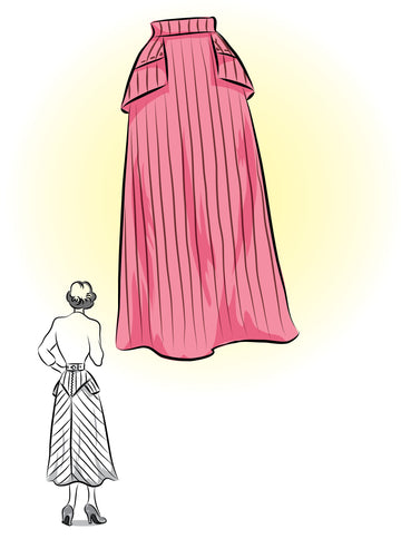 # 9380 - 1950's Skirt With Yoke - Full Sized Print