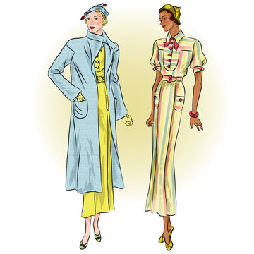 # 1418 - Dress With Coat - PDF Download
