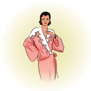 # 1946 - Art Deco Dressing Gown or Bed Jacket - Full Sized Print