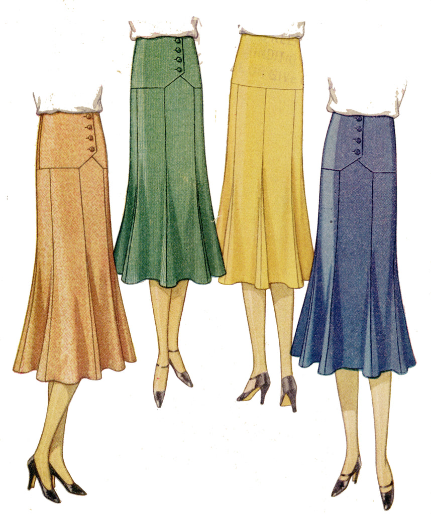 6114 Gored Skirt With Yoke (1930) - Full Sized Print