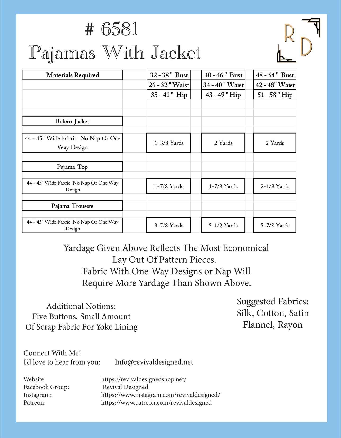 # 6581 - 1930's Pajama Set - PDF Download