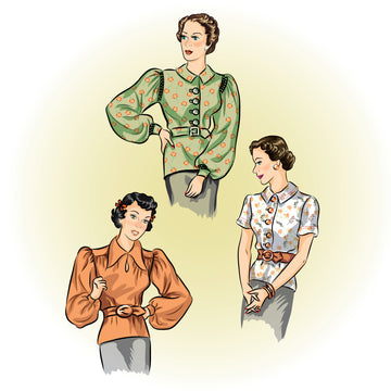 # 3004 Blouse In 3 Styles - Full Sized Print