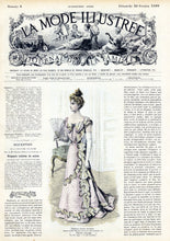 La Mode Illustree # 9, Feburary 1899 French Fashion Magazine