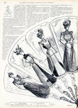 La Mode Illustree # 9, Feburary 1899 French Fashion Magazine