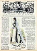 La Mode Illustree # 10, March 1899 French Fashion Magazine Wedding Gown