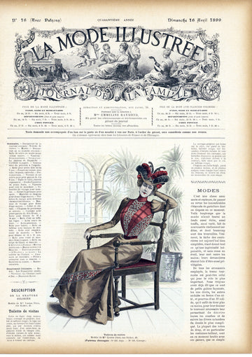 La Mode Illustree # 16, April 1899 French Fashion Magazine