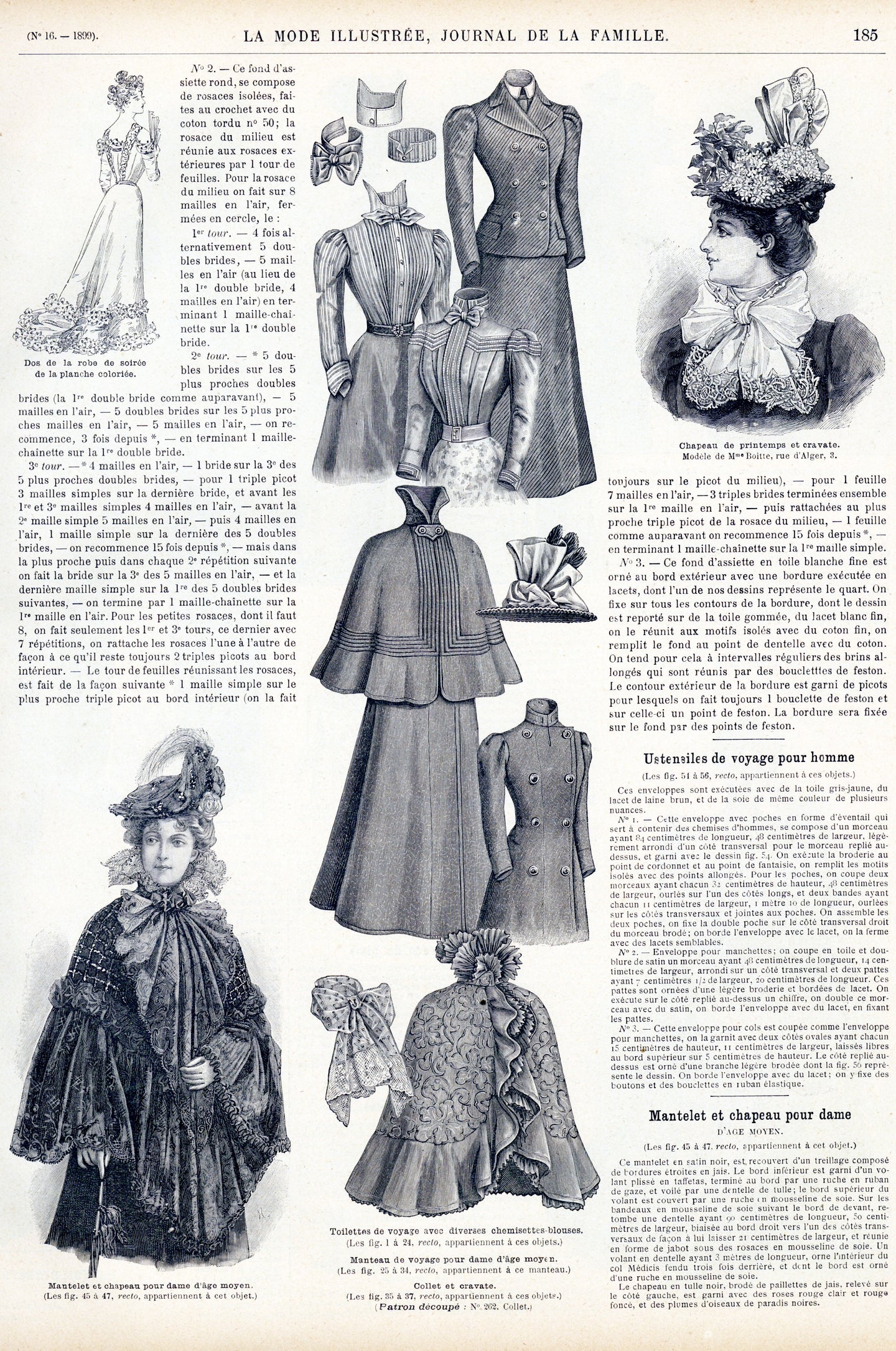 La Mode Illustree # 16, April 1899 French Fashion Magazine