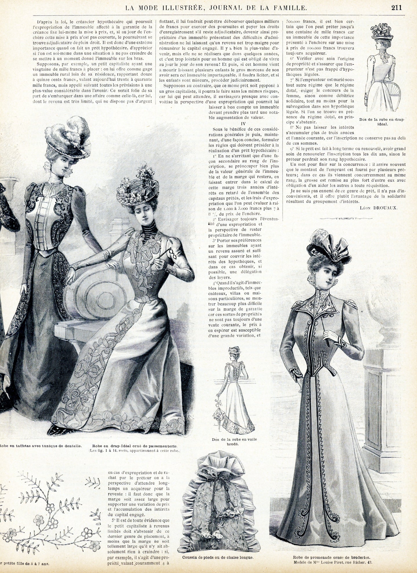 La Mode Illustree # 18, April 1899 French Fashion Magazine