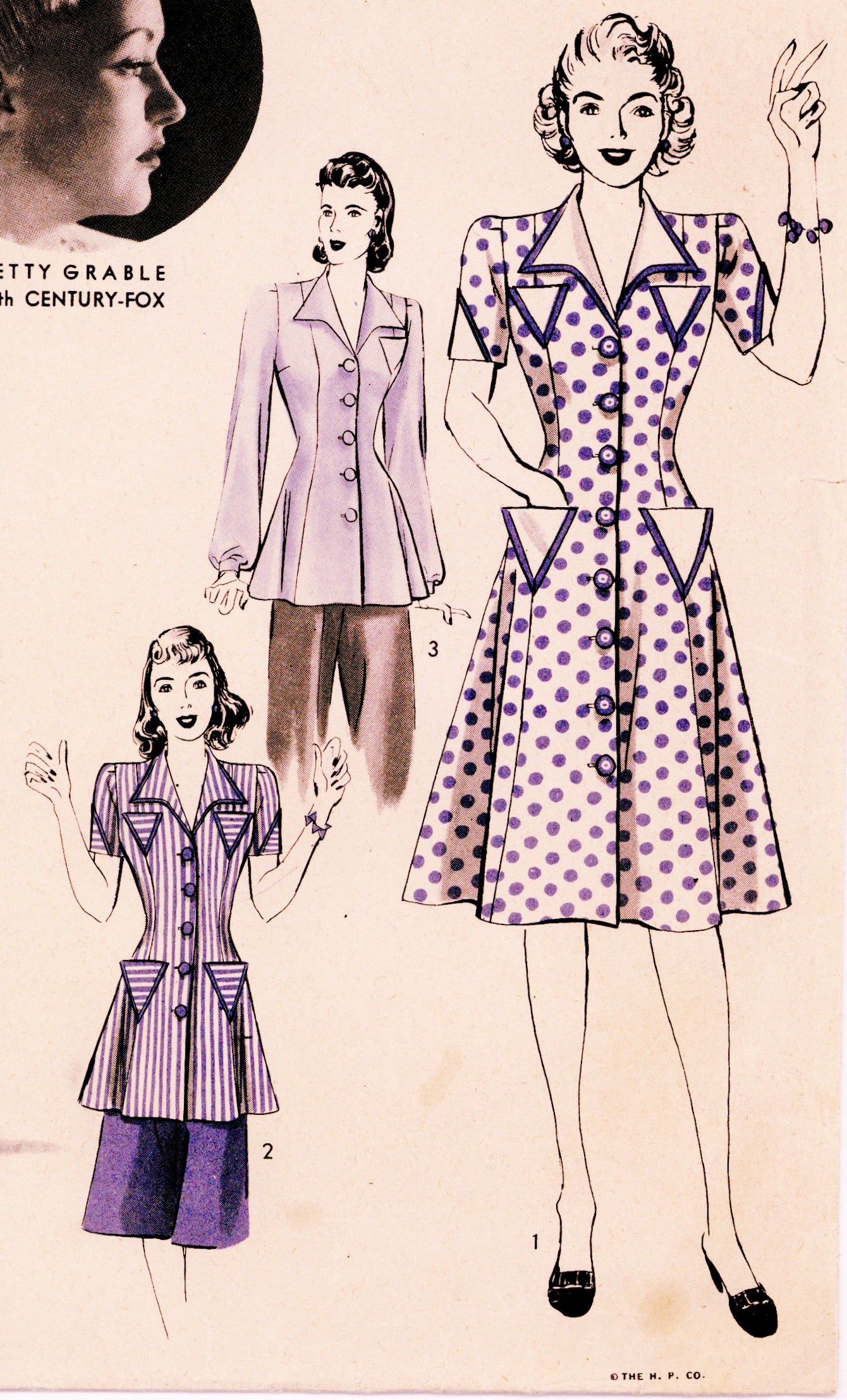 # 0766 - Button Front Dress (1940) - PDF DOWNLOAD