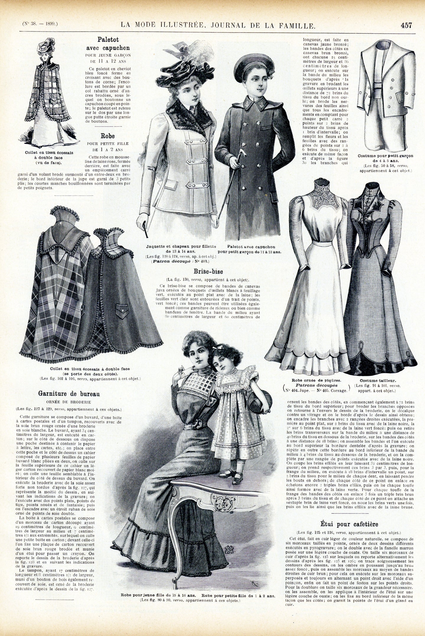 La Mode Illustree # 38, September 1899 French Fashion Magazine