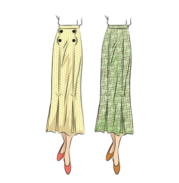 # 1047 - Four Panel Skirt - (1930) - FULL SIZED PRINT