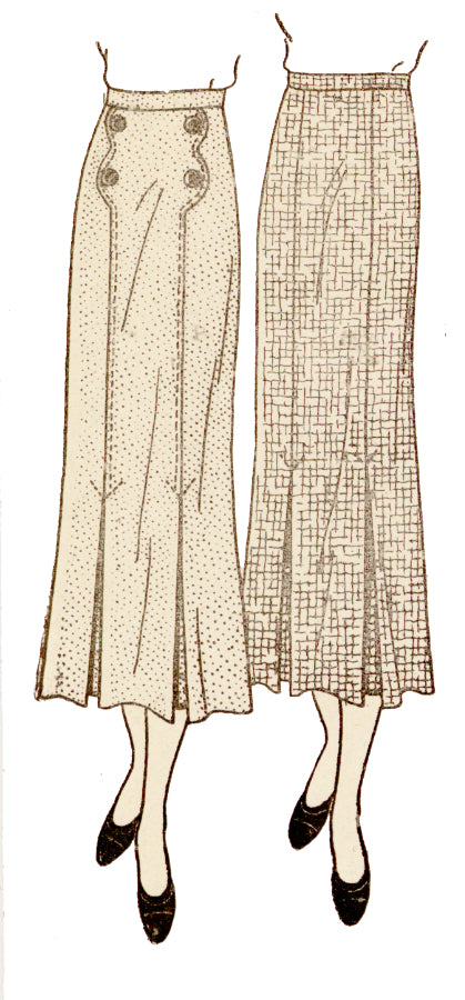 # 1047 - Four Panel Skirt - (1930) - FULL SIZED PRINT
