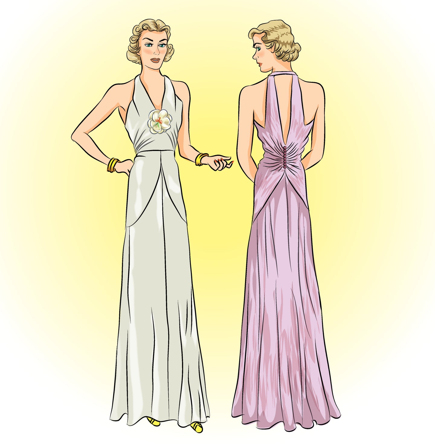 **# 9405 - Evening Gown (1937) - PDF DOWNLOAD