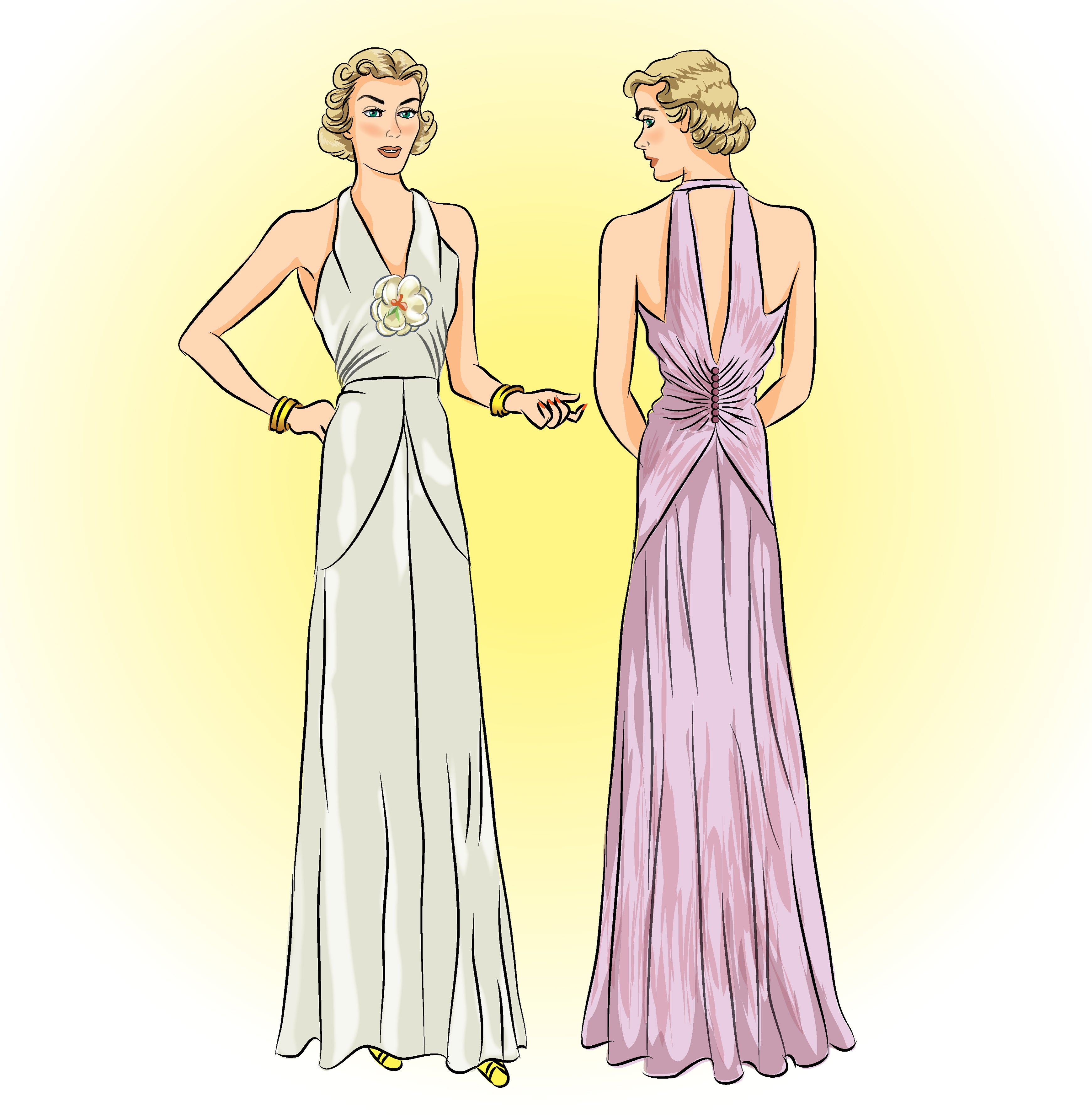 1930s Evening Dress, Art Deco Gown, Party Dress | 1930s dress evening,  Vintage fashion 1930s, 1930's dresses