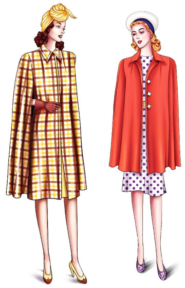 5008 Cape in Two Lengths (1941) – 1940s Vintage Sewing Pattern, Print or PDF