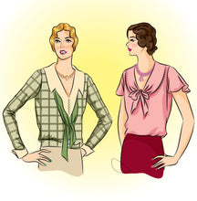 ** 6511 - Blouse With Collar Or Yoke (1931) Full Sized Print