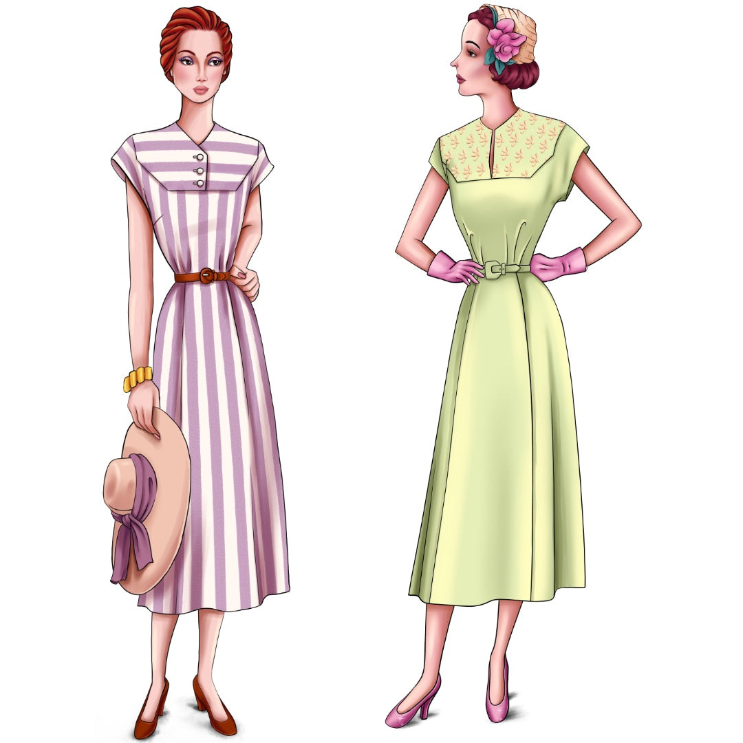 # 7298 Yoked Dress (1948) FULL SIZED PRINT