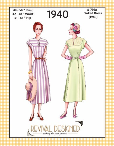 # 7298 Yoked Dress (1948) FULL SIZED PRINT