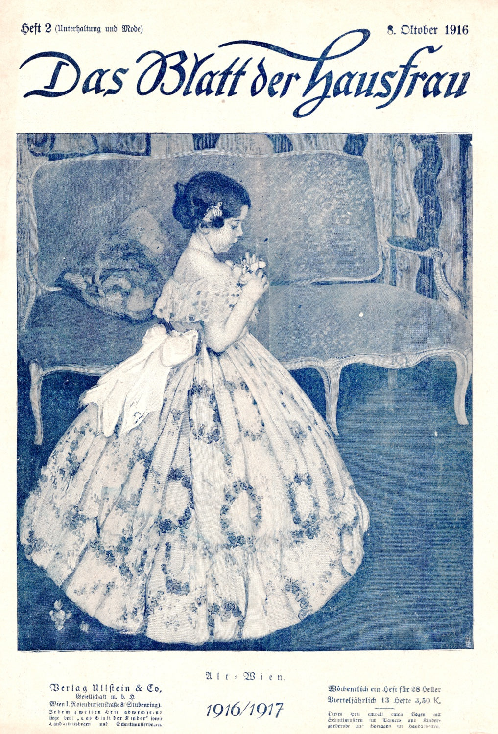 Das Blatt der Hausfrau - 1918  Fashion Magazine With Pattern Sheet