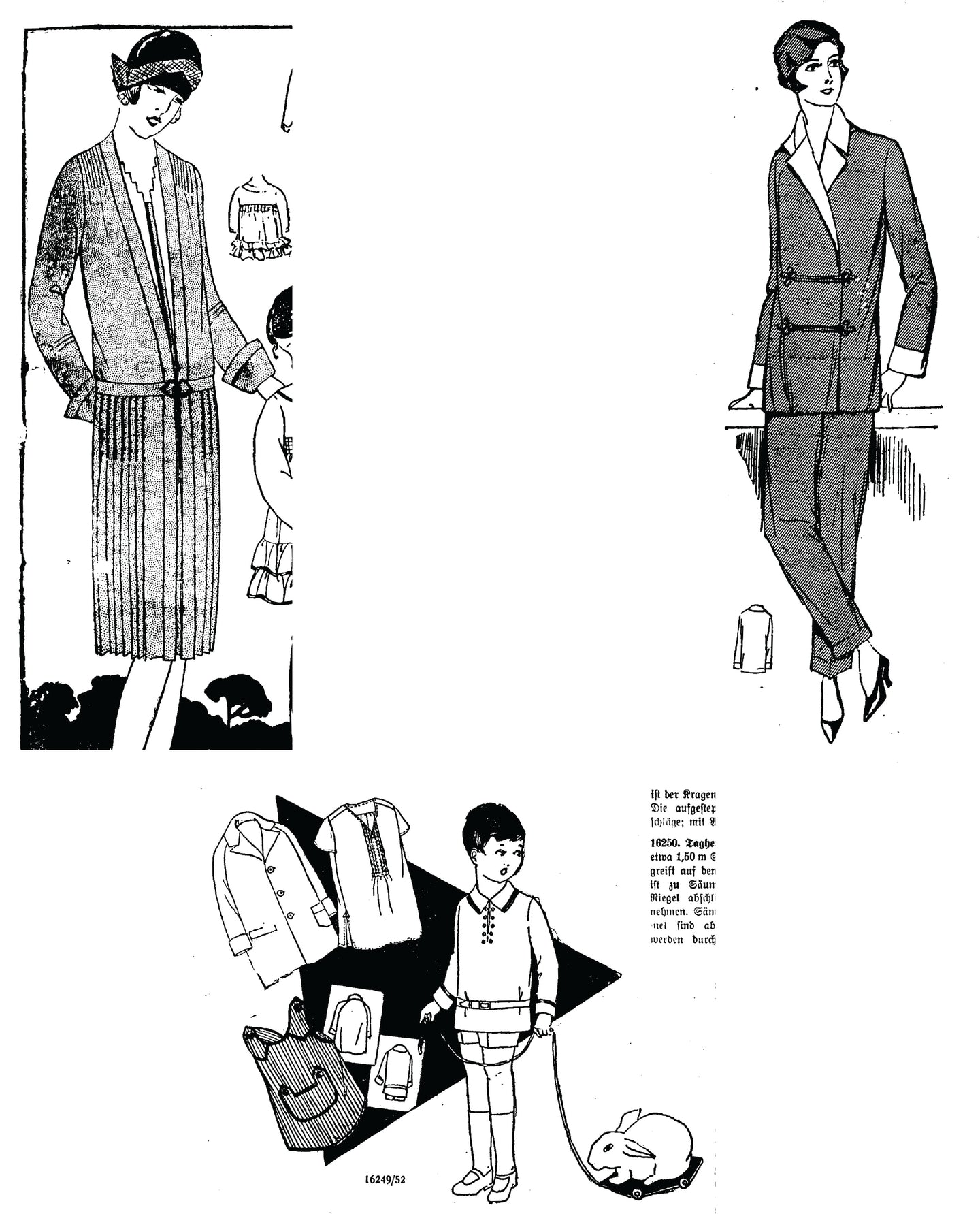 Glucksbote - 1928 German Magazine With Pattern Sheet.