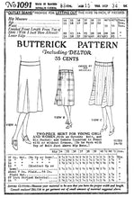 # 1091 - 1920's Skirt With Godets -  Full Sized Print