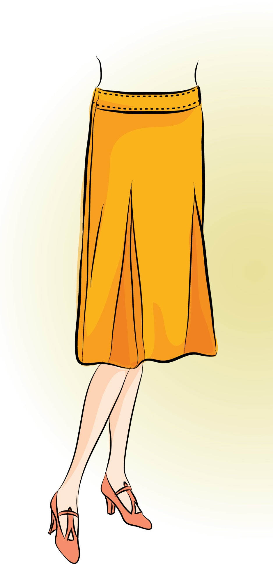 # 1091 - 1920's Skirt With Godets -  Full Sized Print