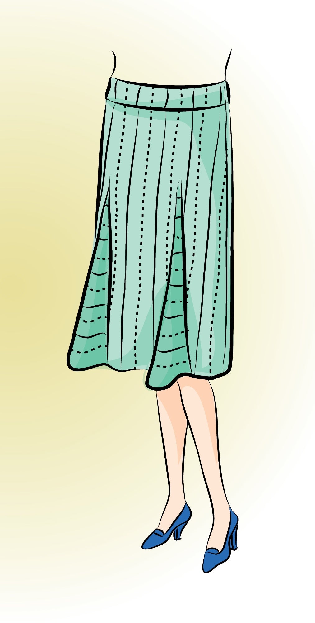 # 1091 - 1920's Skirt With Godets -  Full Sized Print