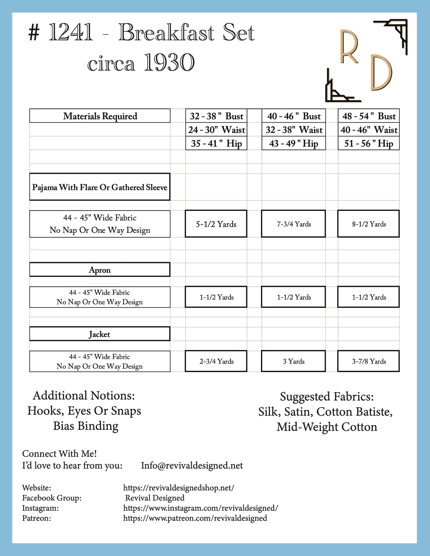 # 1241- Breakfast Set - PDF