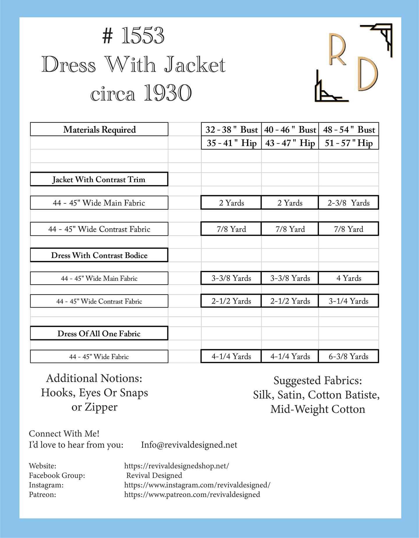 # 1553 - Dress With Jacket - PDF