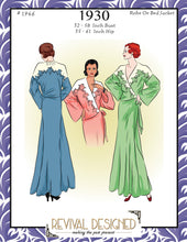 # 1946 - Art Deco Dressing Gown or Bed Jacket - Full Sized Print