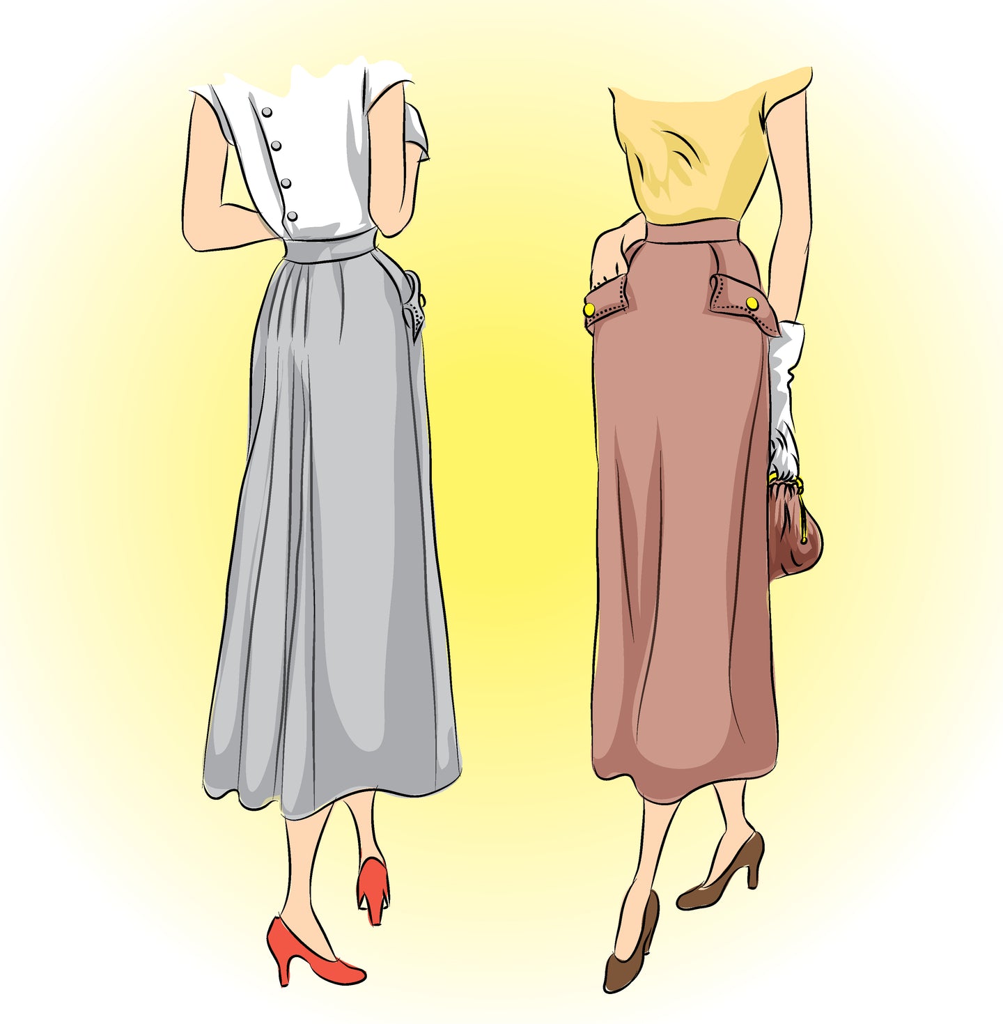 # 7599 - Skirt With Back Flare (1949)  Full Sized Print