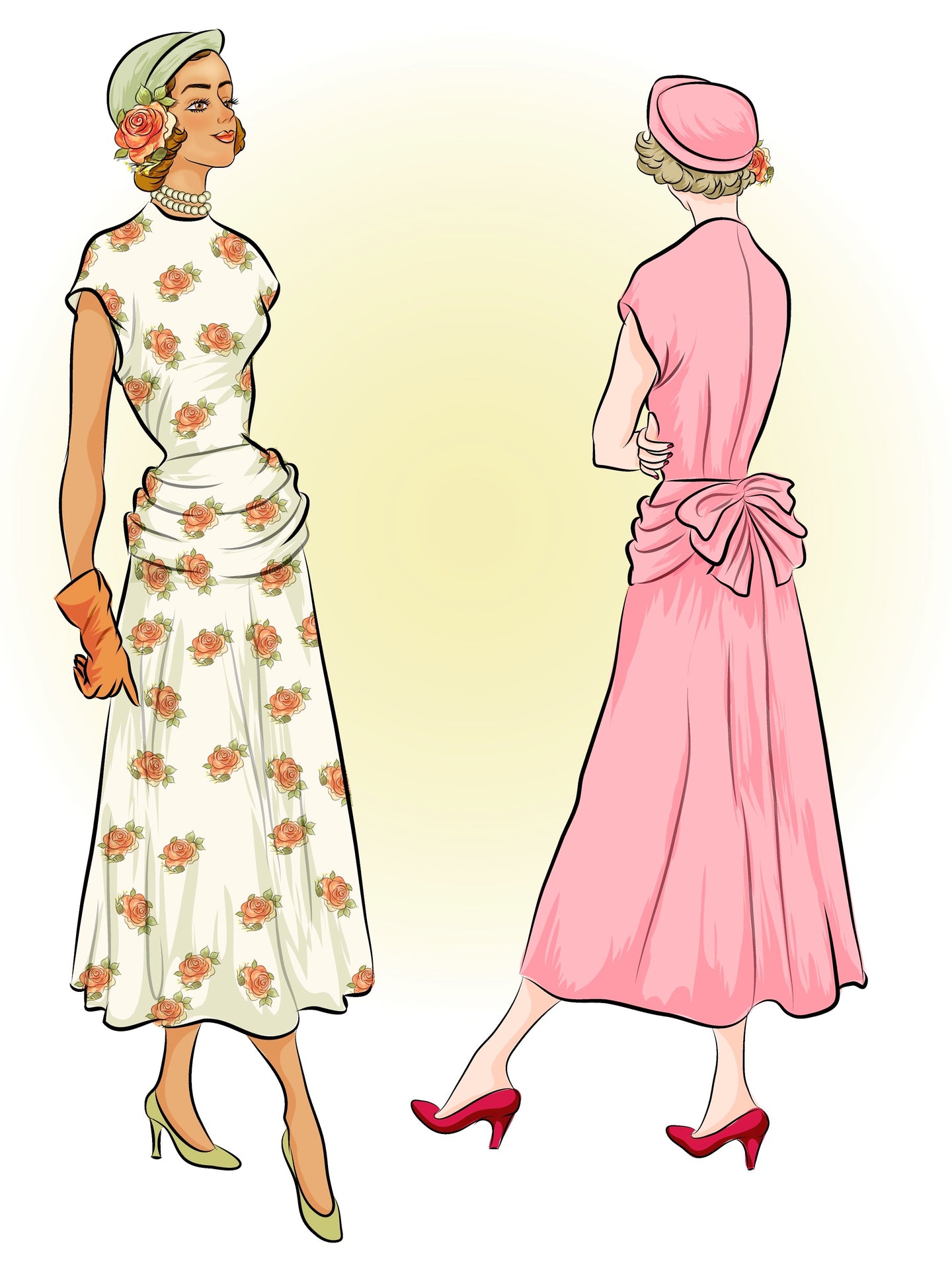 # 2761 - Dress With Drape - Full Sized Print