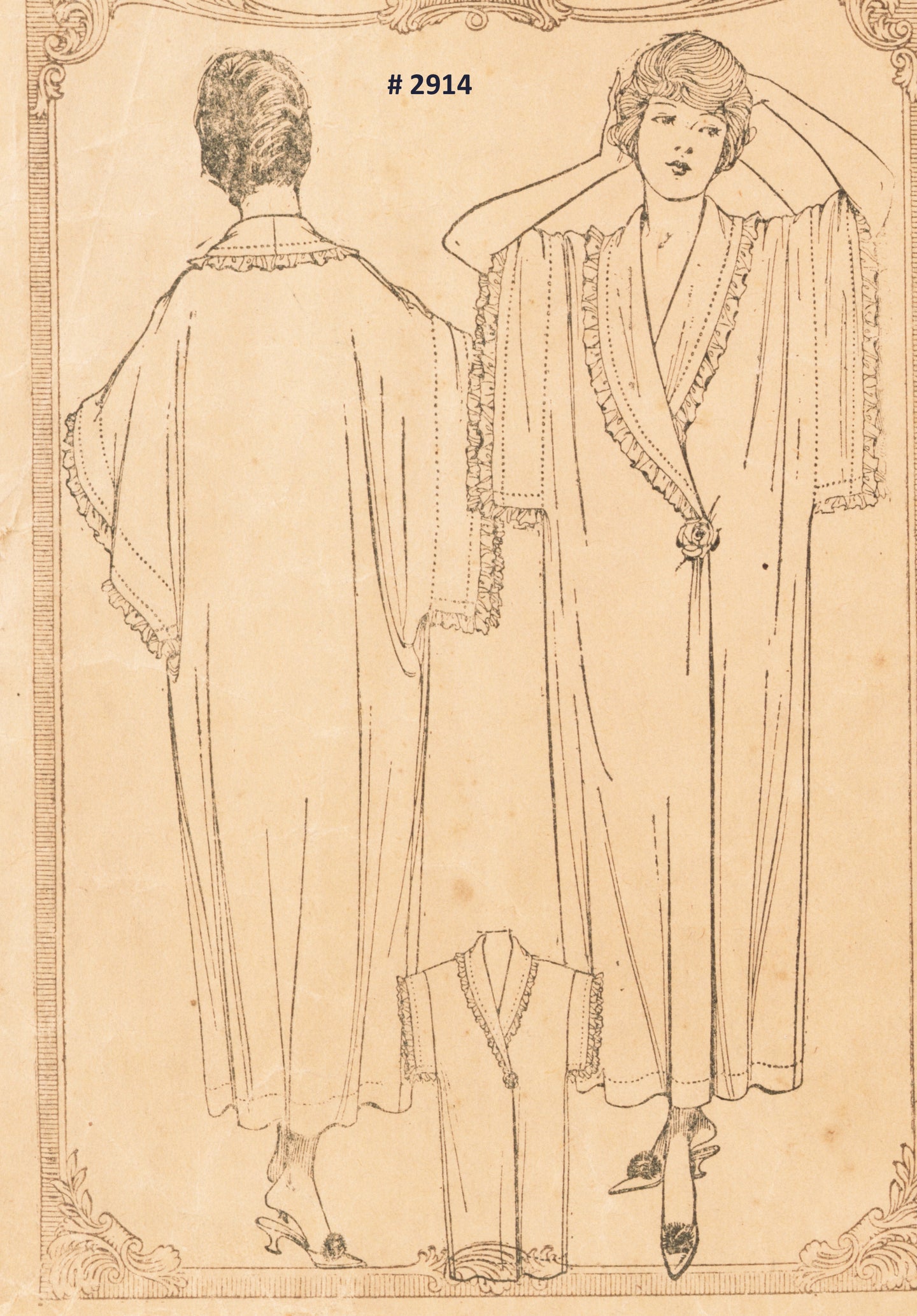 # 2914 - Kimono Negligee (1920) - Full Sized Print