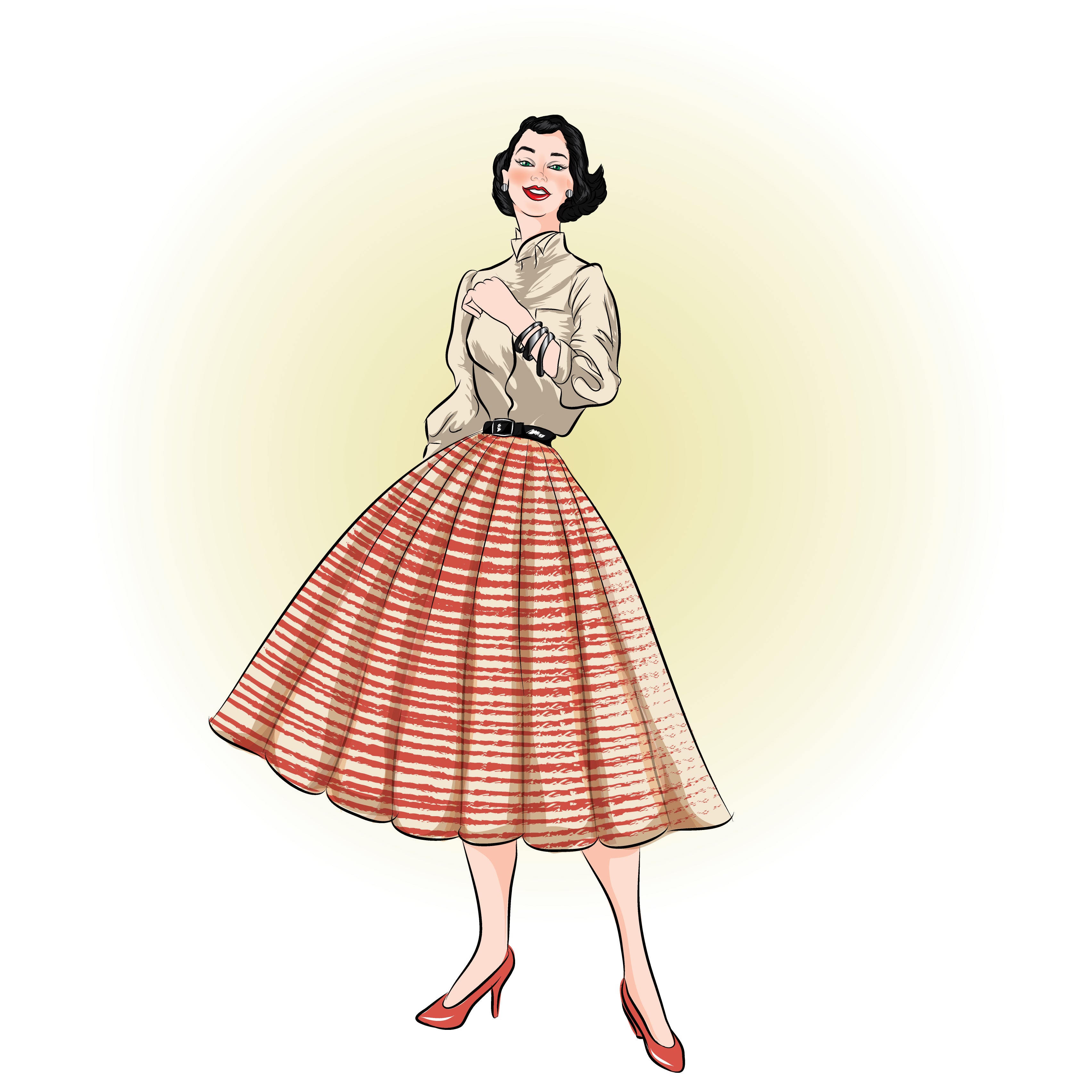 # 7701 - 1950's Umbrella Skirt -  PDF Download