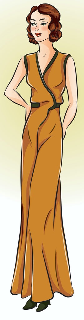 # 3437 - Beach Pajamas With Long Or Bolero Style Jacket - Full Sized Print