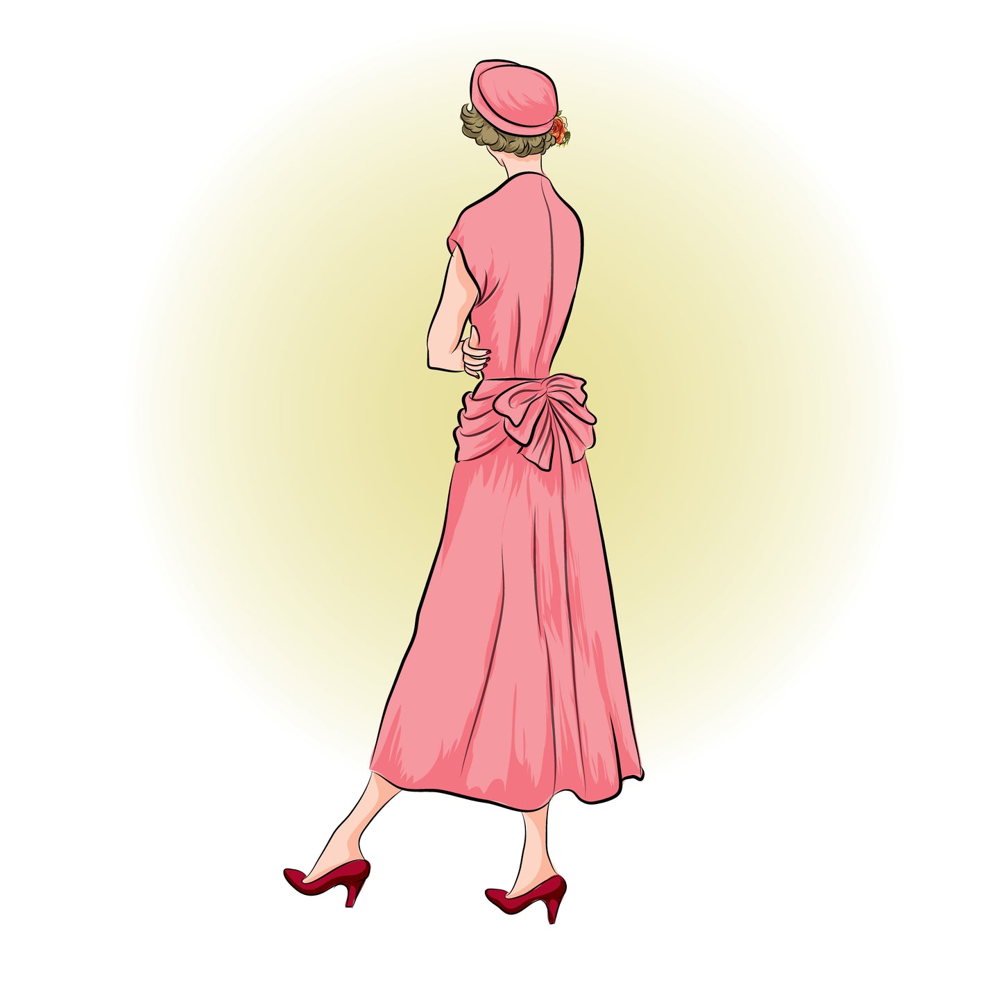 # 2761 - Dress With Drape - Full Sized Print