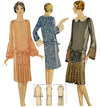 # 5247** - 1920's Dress With Shirred Skirt -  Full Sized Print