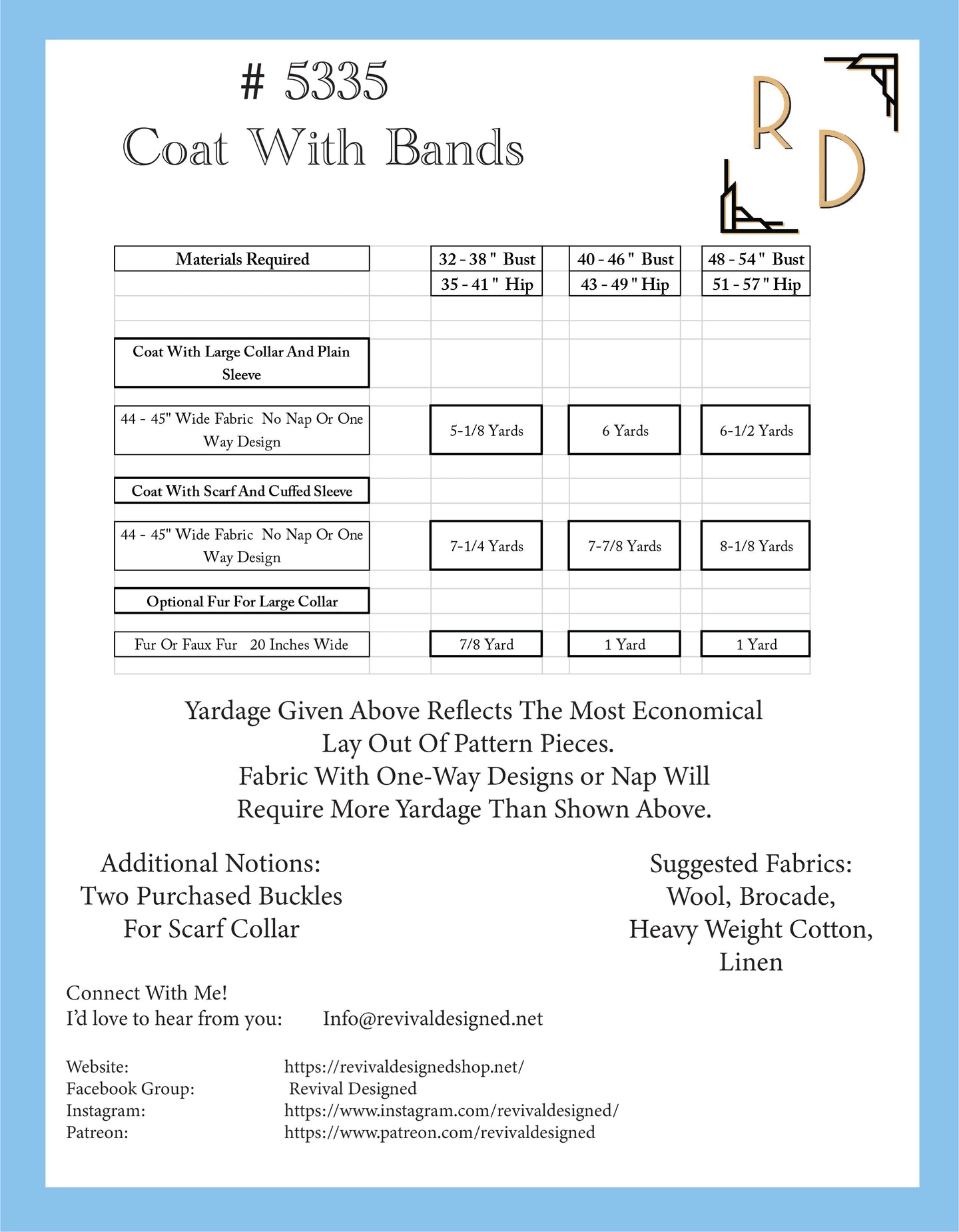 # 5335 - Coat With Bands - PDF