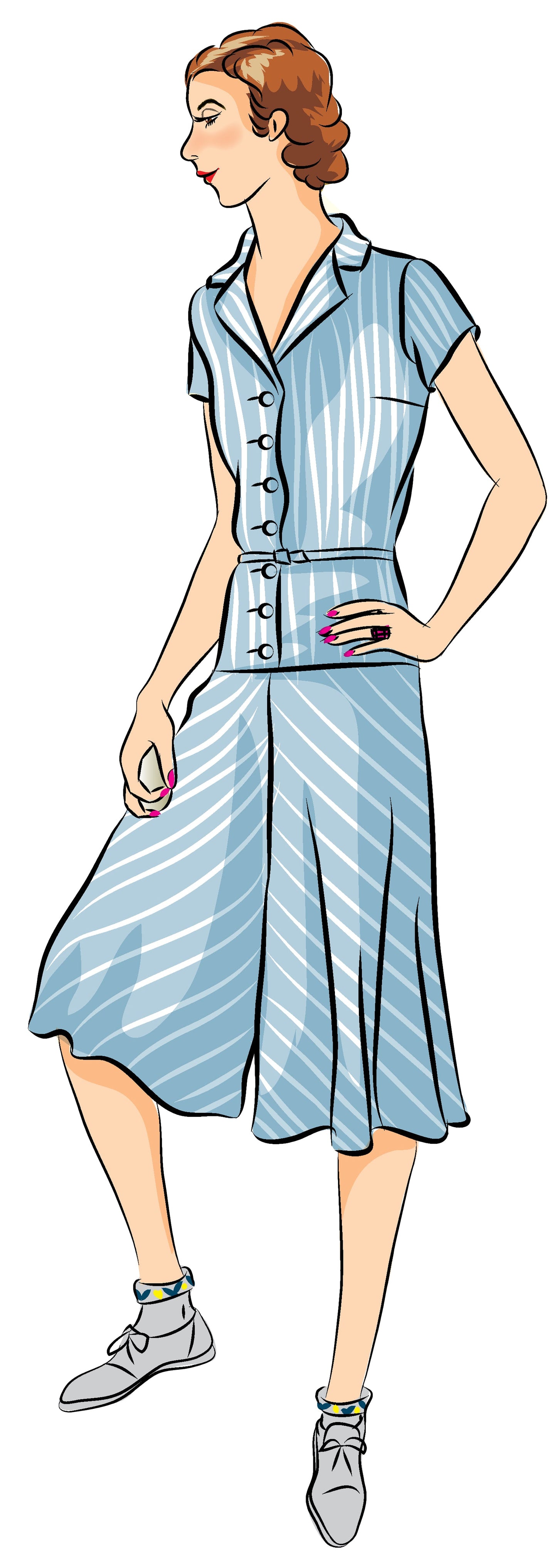 ** # 6405 - Divided Skirt Ensemble (1930)  PDF Download