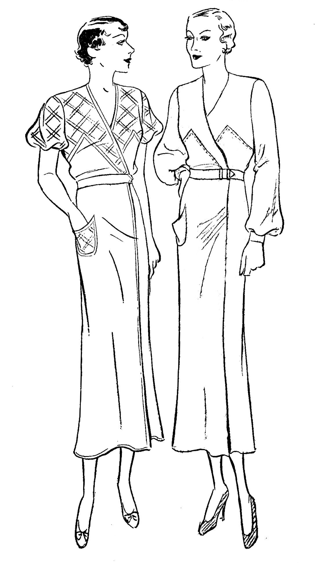 # 6784 - Wrap Dress With Optional Contrast - Full Size Print