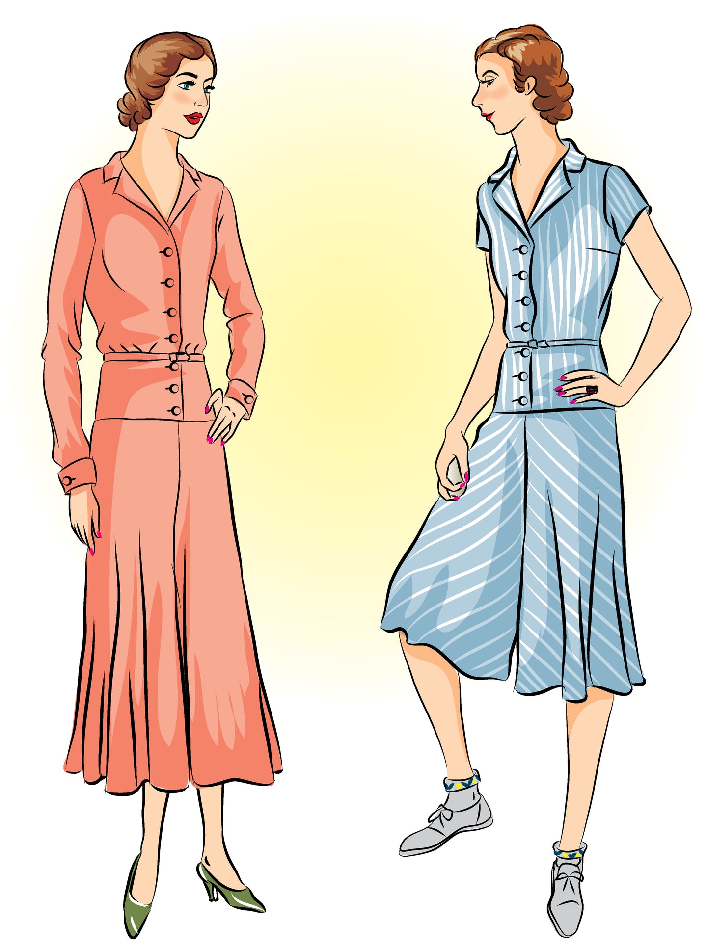 ** # 6405 - Divided Skirt Ensemble (1930)  Full Size Print