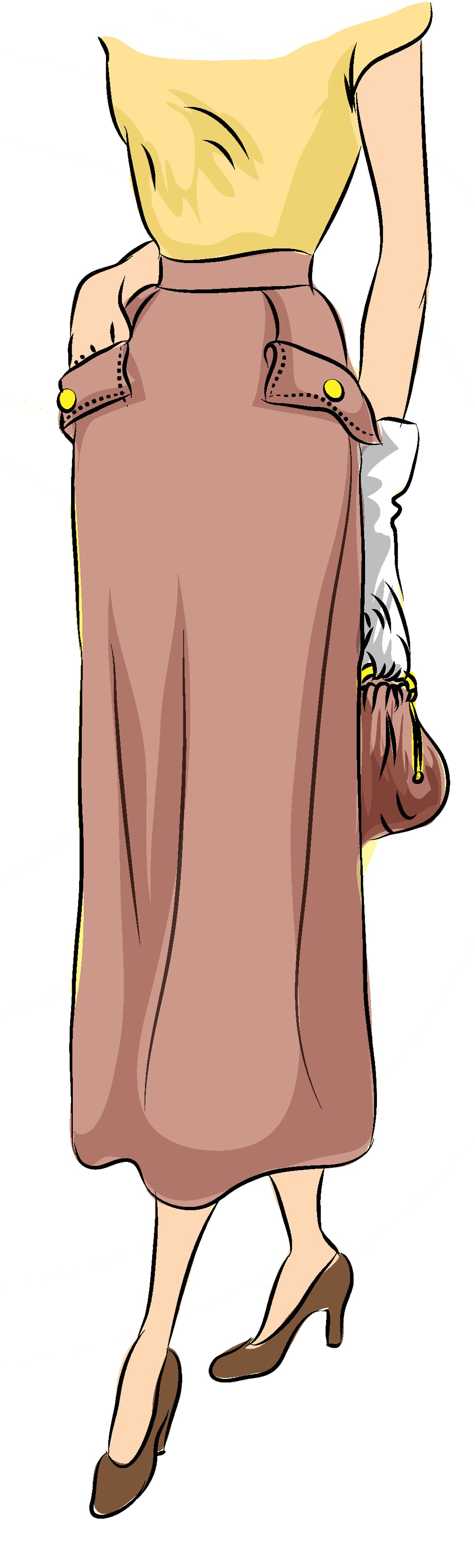 # 7599 - Skirt With Back Flare (1949)  Full Sized Print