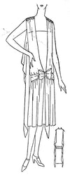 # 8600 - Dress With Drapes (circa 1927) - Full Sized Print
