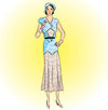 # 9198 - Dress With Vestee (circa 1930) PDF DOWNLOAD