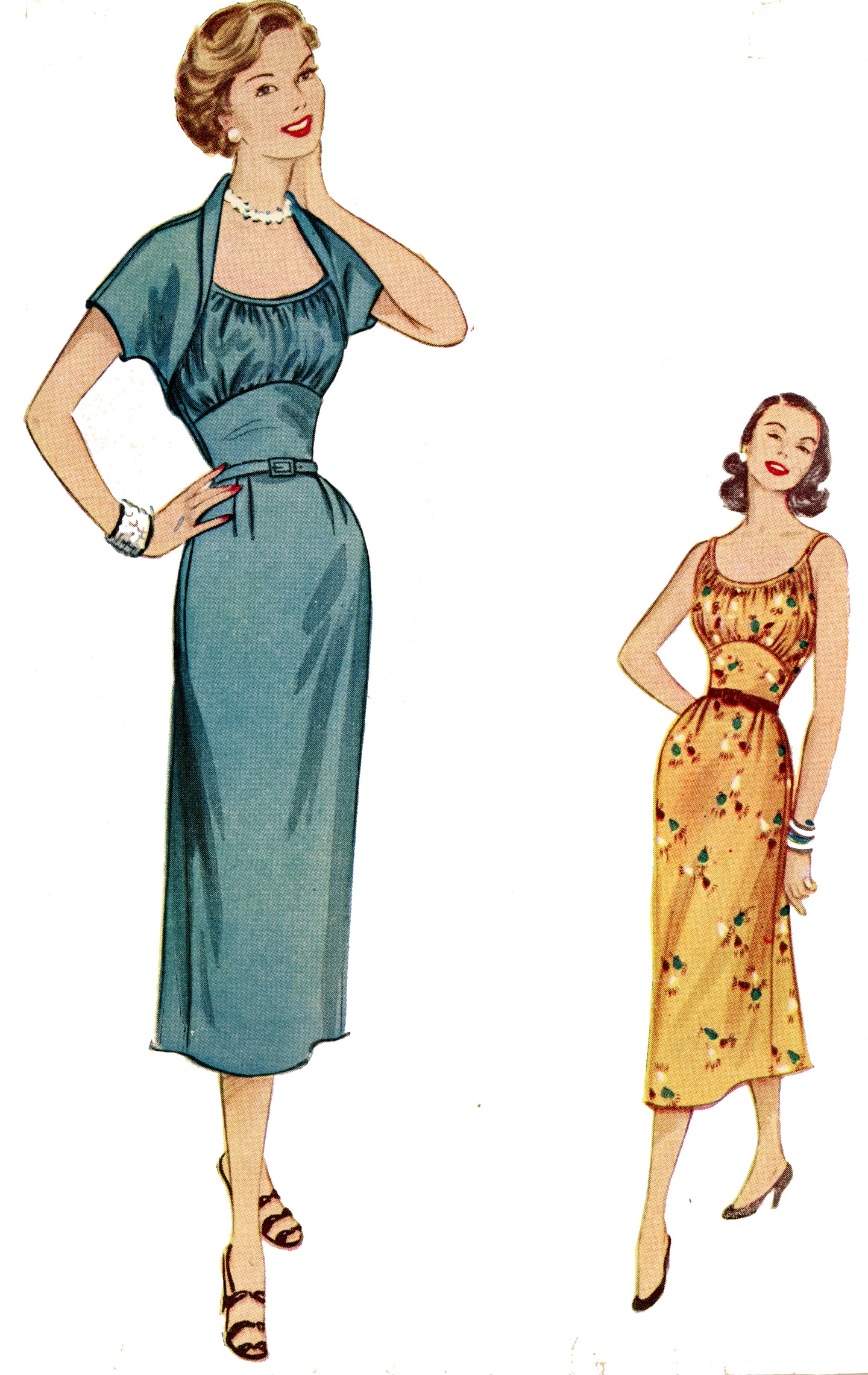 # 9413 - Dress With Bolero (1953) Full Sized Print