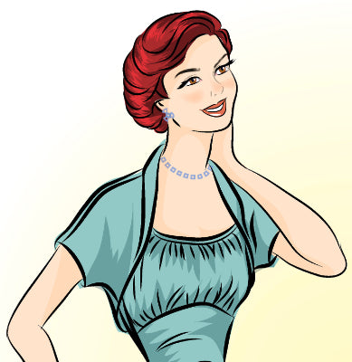 # 9413 - Dress With Bolero (1953) Full Sized Print